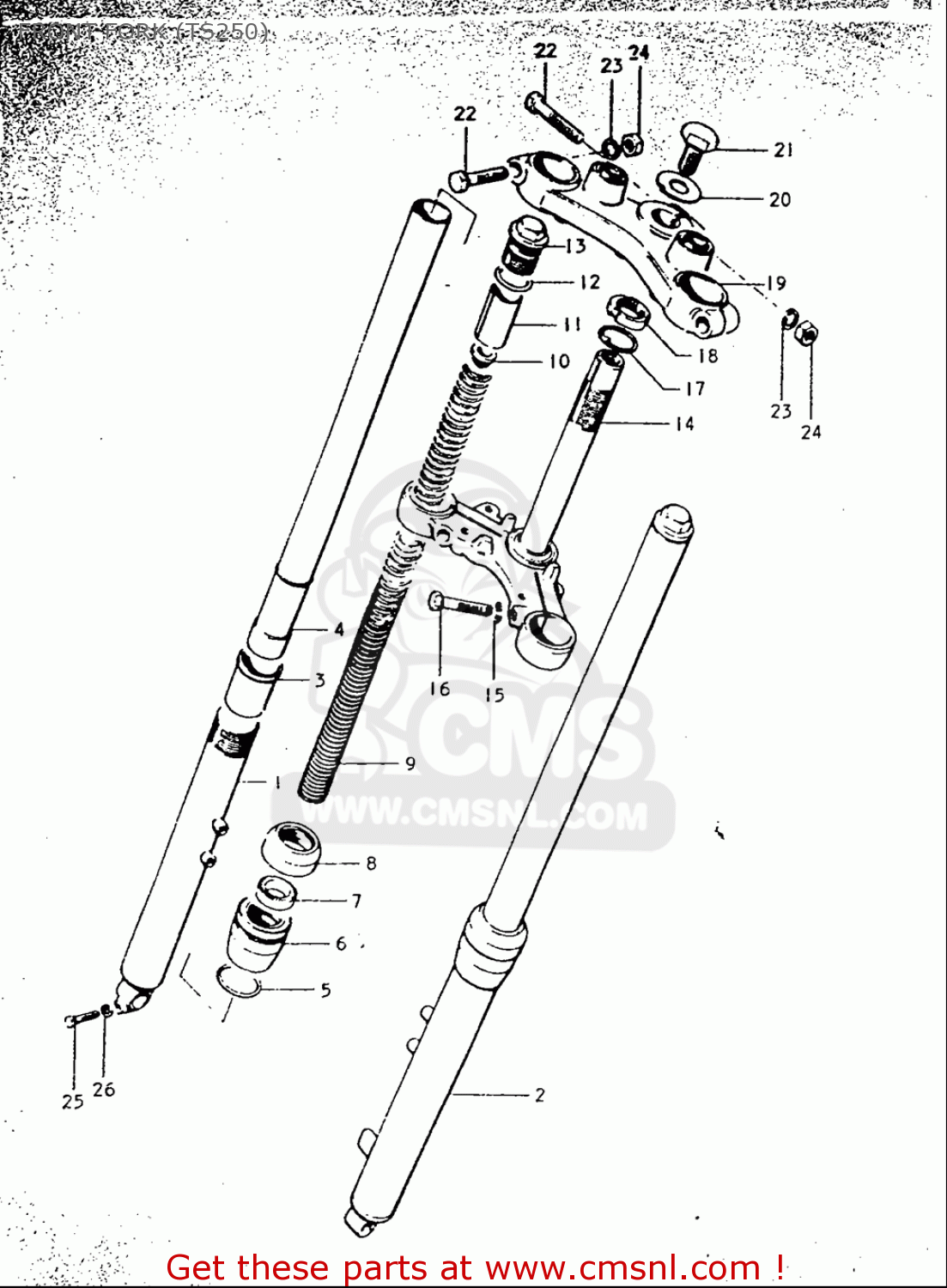 FRONT FORK (TS250) TS250 19691970 USA (E03)