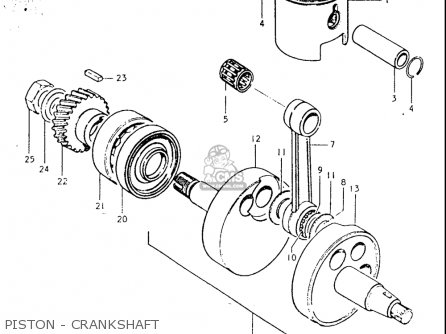 PISTON - CRANKSHAFT - TS250 19691970 USA (E03)