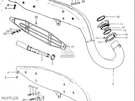 MUFFLER - TS250 19691970 USA (E03)