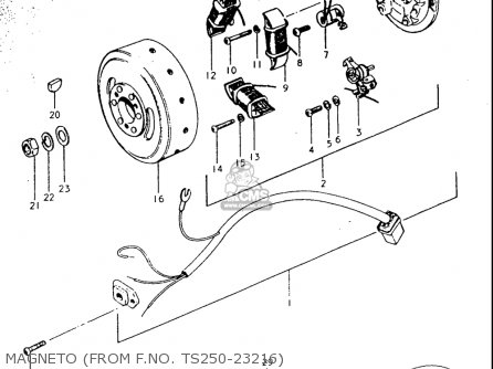 MAGNETO (FROM F.NO. TS250-23216) - TS250 19691970 USA (E03)