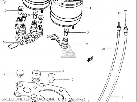 SPEEDOMETER - TACHOMETER (TS250-2) - TS250 19691970 USA (E03)