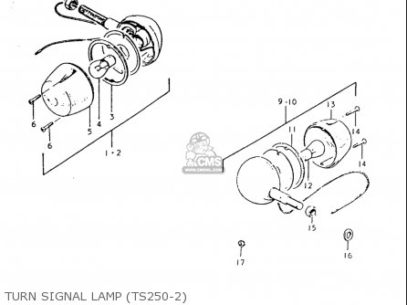 TURN SIGNAL LAMP (TS250-2) - TS250 19691970 USA (E03)