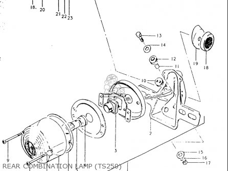 REAR COMBINATION LAMP (TS250) - TS250 19691970 USA (E03)