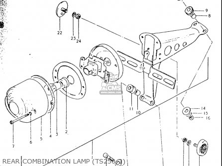 REAR COMBINATION LAMP (TS250-2) - TS250 19691970 USA (E03)