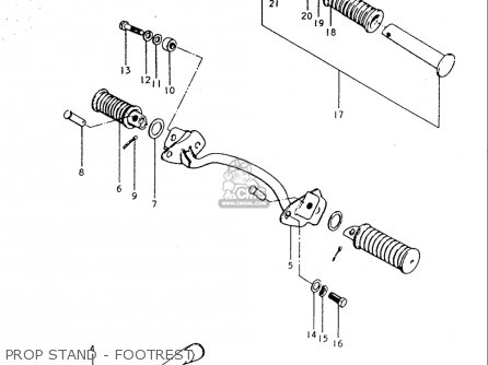 PROP STAND - FOOTREST - TS250 19691970 USA (E03)