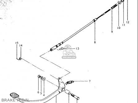 BRAKE PEDAL - TS250 19691970 USA (E03)