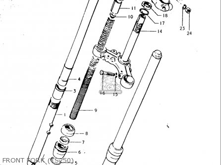 FRONT FORK (TS250) - TS250 19691970 USA (E03)