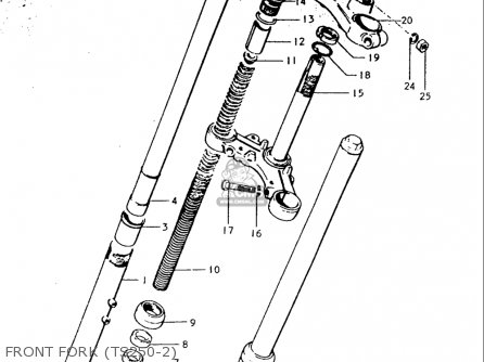 FRONT FORK (TS250-2) - TS250 19691970 USA (E03)