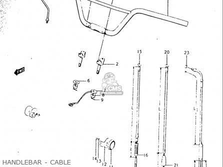 HANDLEBAR - CABLE - TS250 19691970 USA (E03)