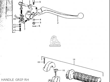 HANDLE GRIP RH - TS250 19691970 USA (E03)