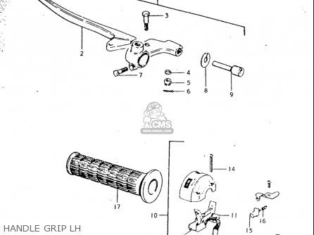 HANDLE GRIP LH - TS250 19691970 USA (E03)