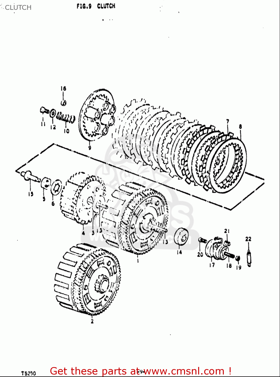 CLUTCH TS250 1971 1972 (R) (J) USA (E03)
