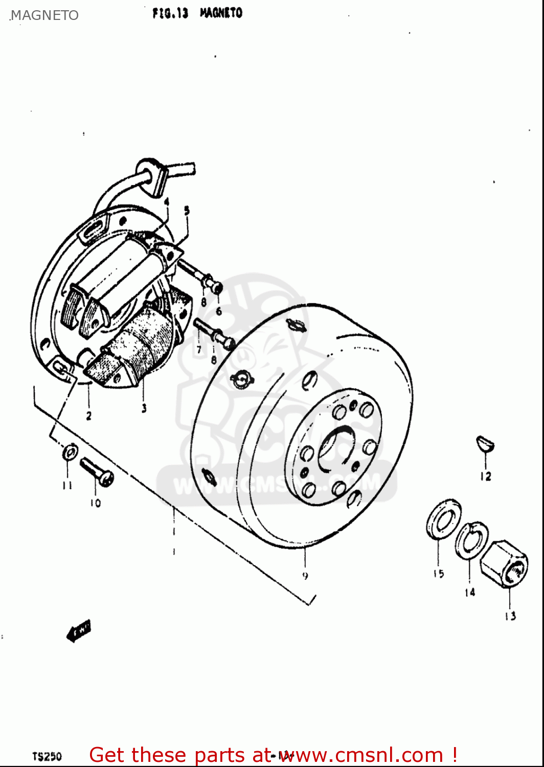 MAGNETO TS250 1971 1972 (R) (J) USA (E03)