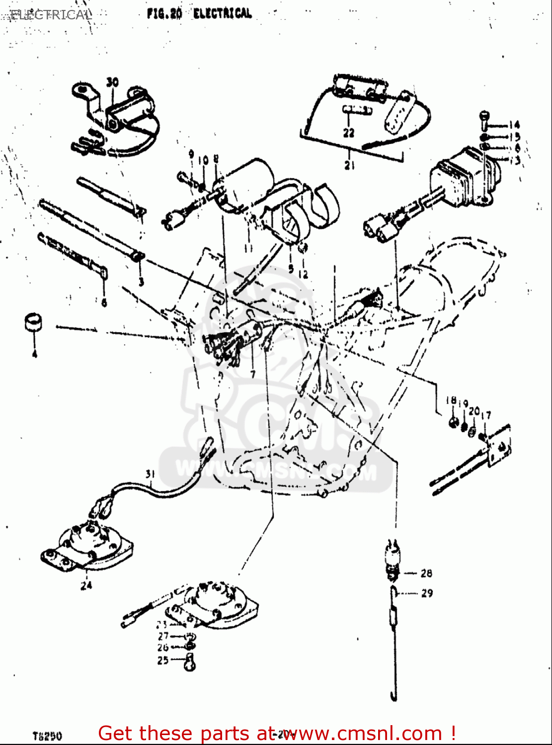 ELECTRICAL TS250 1971 1972 (R) (J) USA (E03)
