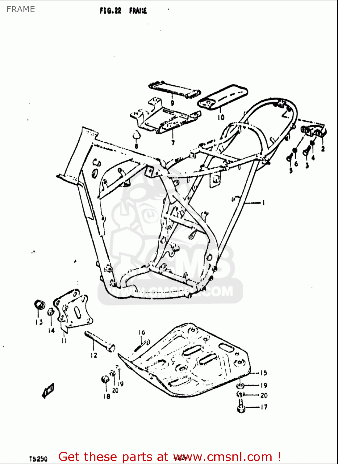 FRAME TS250 1971 1972 (R) (J) USA (E03)