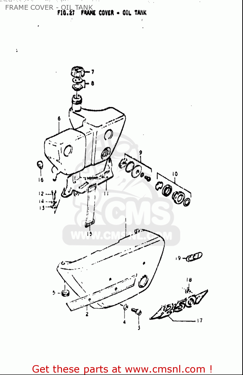 FRAME COVER - OIL TANK TS250 1971 1972 (R) (J) USA (E03)