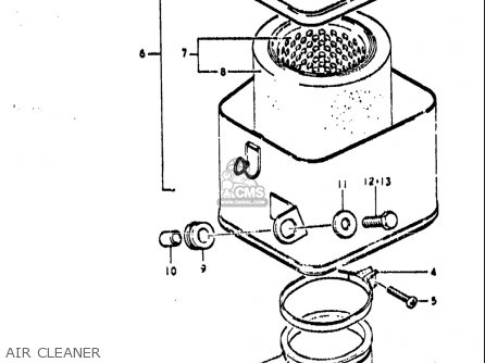 AIR CLEANER - TS250 1971 1972 (R) (J) USA (E03)