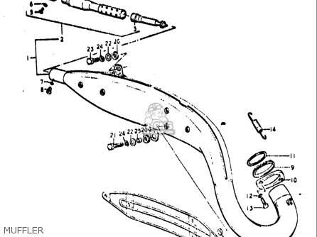 MUFFLER - TS250 1971 1972 (R) (J) USA (E03)