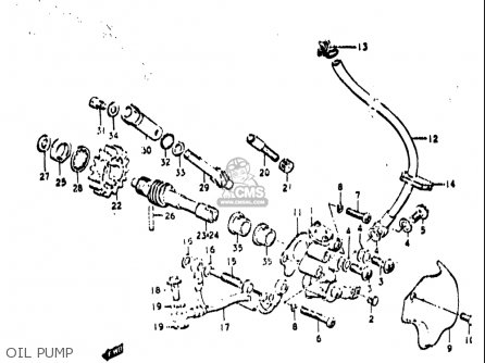 OIL PUMP - TS250 1971 1972 (R) (J) USA (E03)