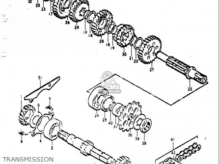 TRANSMISSION - TS250 1971 1972 (R) (J) USA (E03)