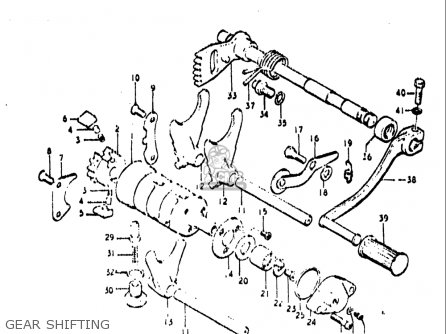 GEAR SHIFTING - TS250 1971 1972 (R) (J) USA (E03)