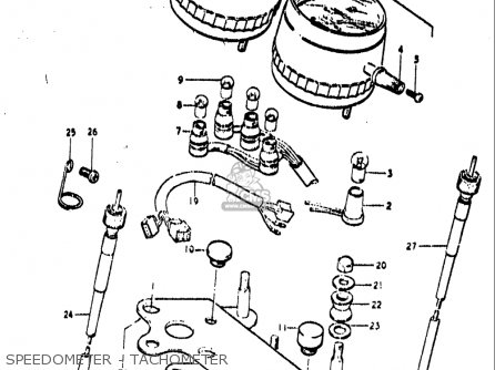 SPEEDOMETER - TACHOMETER - TS250 1971 1972 (R) (J) USA (E03)