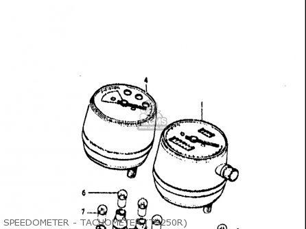 SPEEDOMETER - TACHOMETER (TS250R) - TS250 1971 1972 (R) (J) USA (E03)