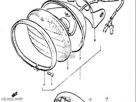 HEADLAMP - TS250 1971 1972 (R) (J) USA (E03)