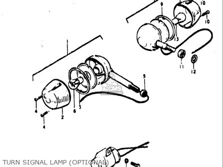 TURN SIGNAL LAMP (OPTIONAL) - TS250 1971 1972 (R) (J) USA (E03)