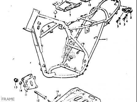 FRAME - TS250 1971 1972 (R) (J) USA (E03)