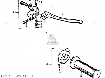 HANDLE SWITCH RH - TS250 1971 1972 (R) (J) USA (E03)