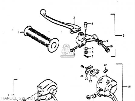 HANDLE SWITCH LH - TS250 1971 1972 (R) (J) USA (E03)