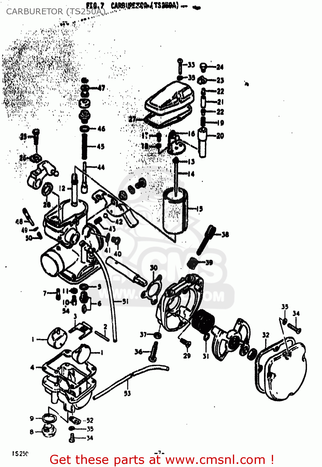 CARBURETOR (TS250A) TS250 1973 (K) USA (E03)