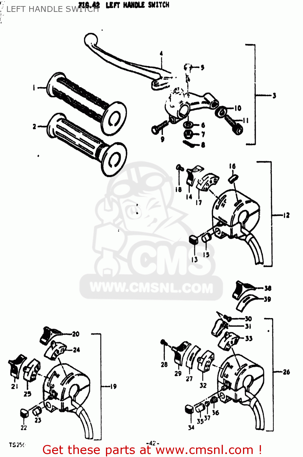 LEFT HANDLE SWITCH TS250 1973 (K) USA (E03)