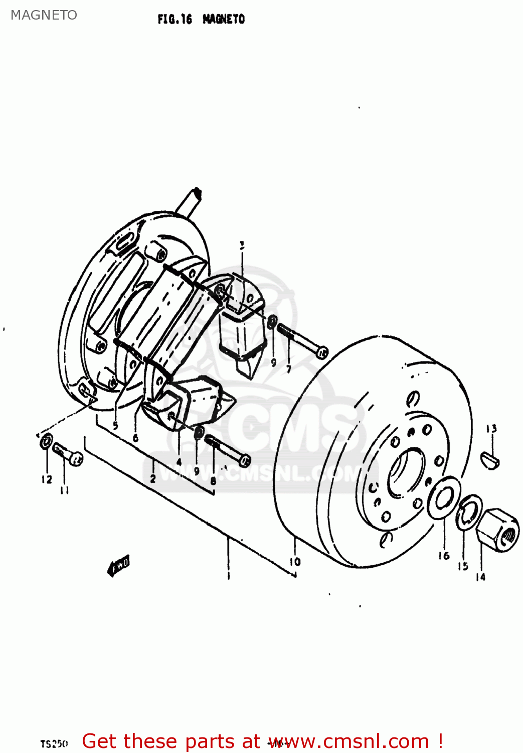 MAGNETO TS250 1973 (K) USA (E03)