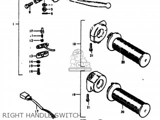 RIGHT HANDLE SWITCH - TS250 1973 (K) USA (E03)