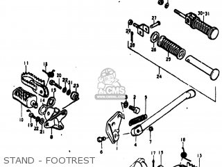 STAND - FOOTREST - TS250 1973 (K) USA (E03)