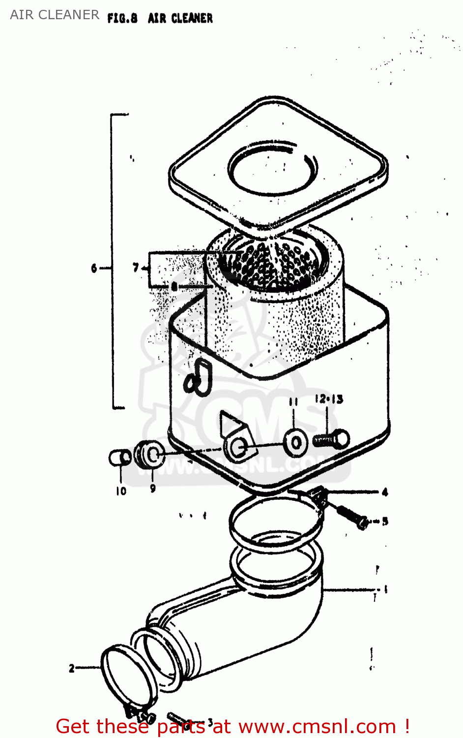AIR CLEANER TS250 1974 (L) USA (E03)