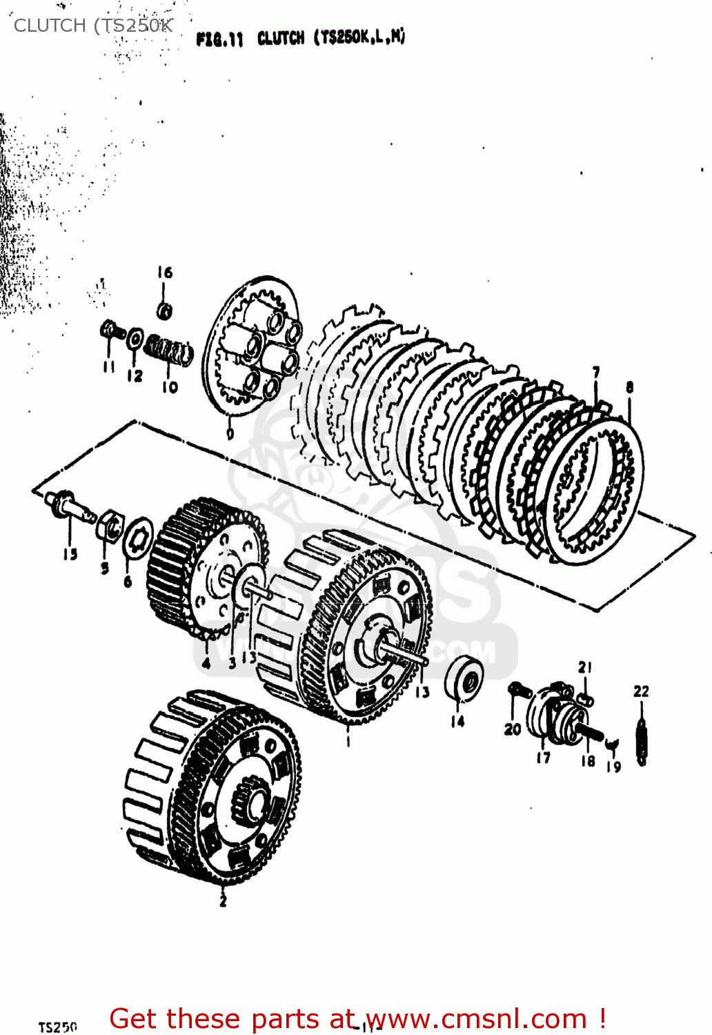 CLUTCH (TS250K TS250 1974 (L) USA (E03)