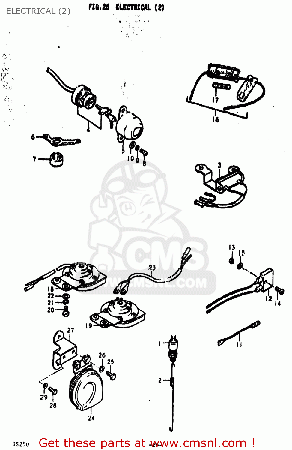 ELECTRICAL (2) TS250 1974 (L) USA (E03)