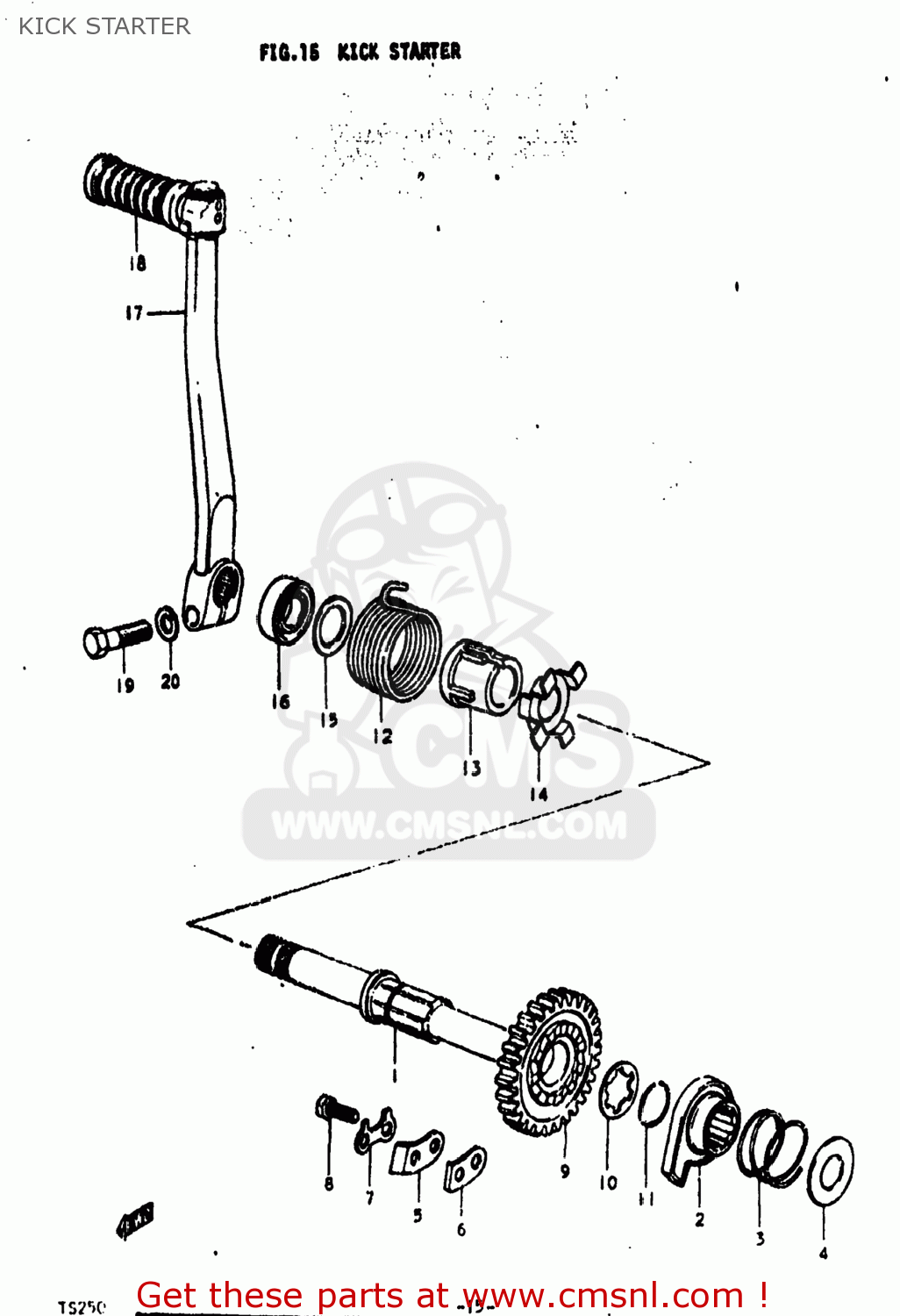 KICK STARTER TS250 1974 (L) USA (E03)