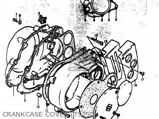CRANKCASE COVER (TS250K - TS250 1974 (L) USA (E03)