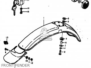 FRONT FENDER - TS250 1974 (L) USA (E03)