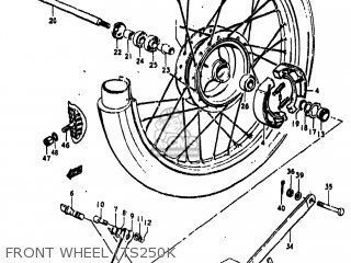 FRONT WHEEL (TS250K - TS250 1974 (L) USA (E03)
