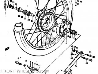 FRONT WHEEL (TS250M - TS250 1974 (L) USA (E03)