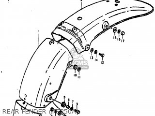 REAR FENDER (TS250A) - TS250 1974 (L) USA (E03)