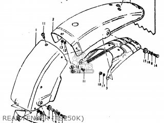 REAR FENDER (TS250K) - TS250 1974 (L) USA (E03)
