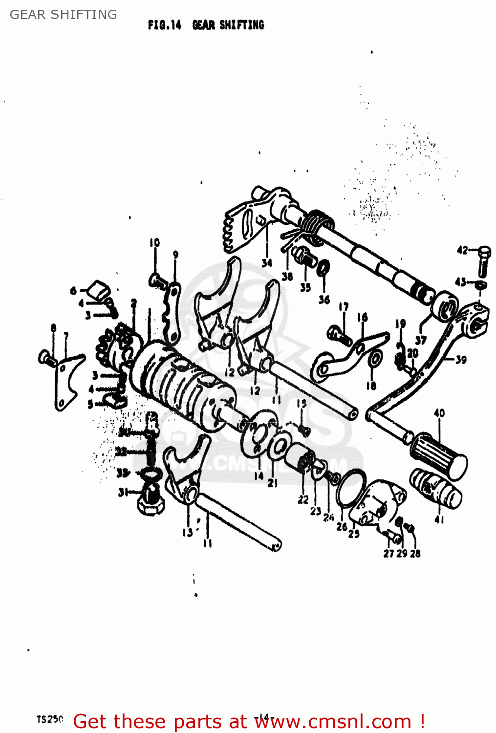 GEAR SHIFTING TS250 1975 (M) USA (E03)