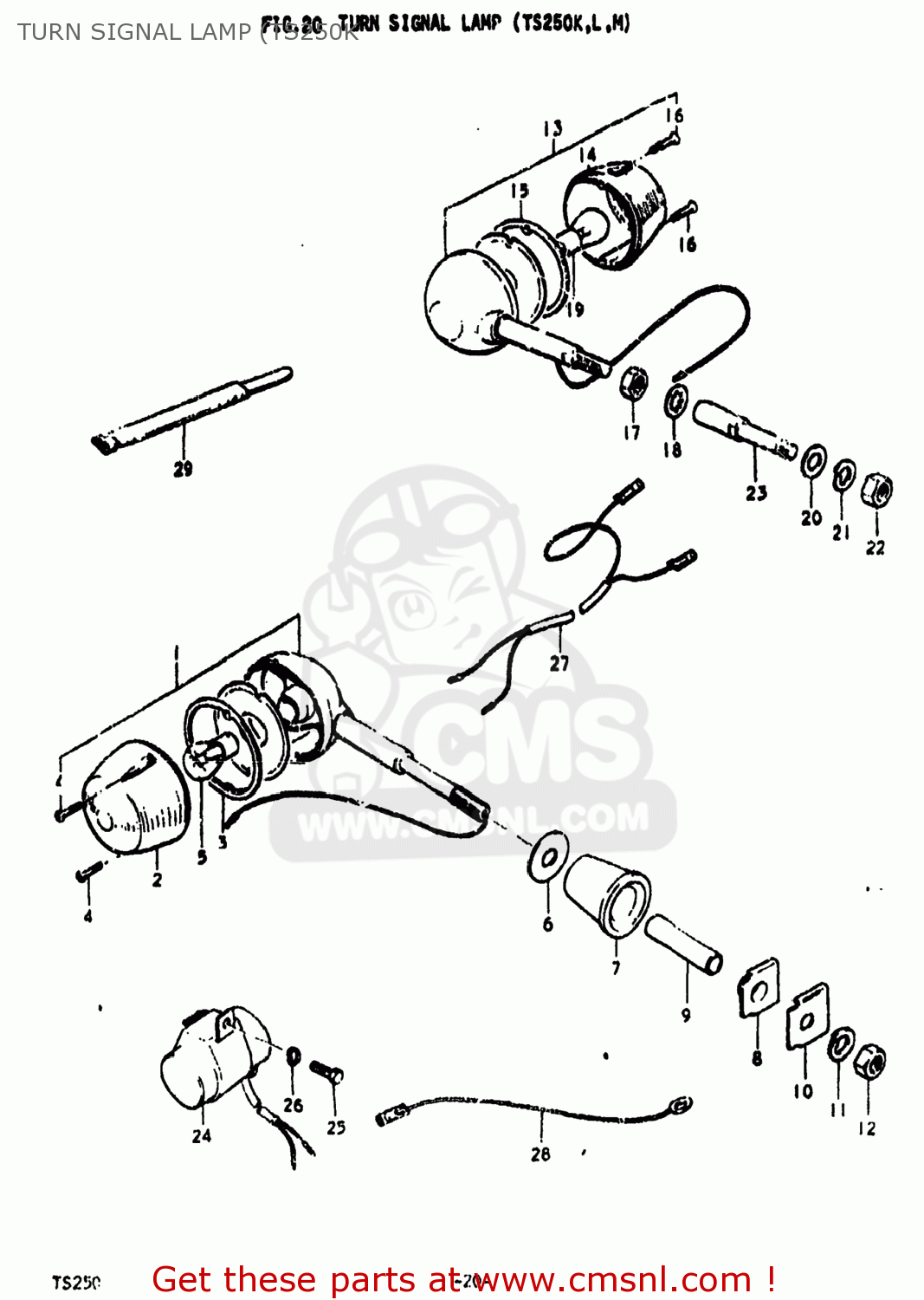 TURN SIGNAL LAMP (TS250K TS250 1975 (M) USA (E03)