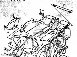 CRANKCASE - TS250 1975 (M) USA (E03)